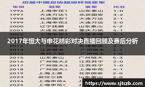 2017年恒大与申花精彩对决直播回顾及赛后分析